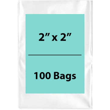 Clear Poly Bags Flat 1.5 Mil Thickness Size: 2 (width) inch X 2 (Height) inch